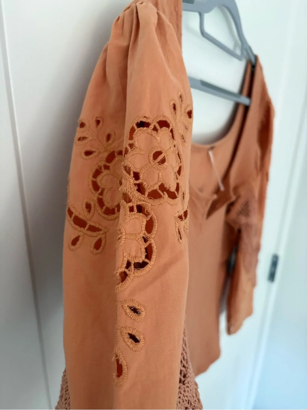 ✨ Free People Brunch Date Top - Peached Copper - Size L ✨